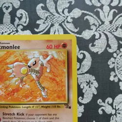 Hitmonlee 22/62 Fossil Unlimited Non Holo Vintage 1999 Pokemon Card - Image 3