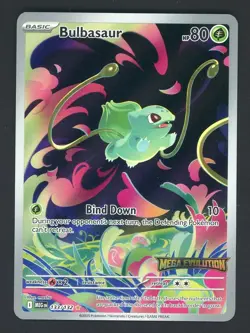 Pokemon Bulbasaur 133/132 English Mega Evolution Stamped Promo - Image 1