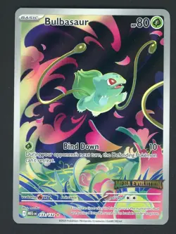 Pokemon Bulbasaur 133/132 English Mega Evolution Stamped Promo - Image 1