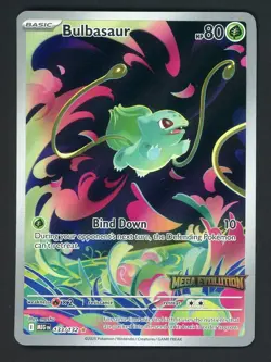 Pokemon Bulbasaur 133/132 English Mega Evolution Stamped Promo - Image 1