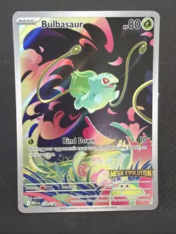Pokemon Bulbasaur 133/132 English Mega Evolution Stamped Promo - Image 1