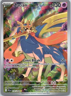 Zacian 100/094 Full Art Illustration Rare Phantasmal Flames Pokemon TCG NM - Image 1