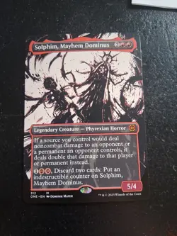Solphim, Mayhem Dominus 312 MTG Phyrexian All Will Be One Showcase Non Foil NM - Image 1