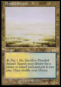 Magic MTG Onslaught Flooded Strand MODERATELY PLAYED MPMagic the Gathe - Image 1