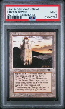 URZA'S TOWER Shore Antiquities PSA 9 Vintage MTG [Nostalgium] - Image 1