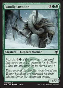 Woolly Loxodon - Foil - Khans of Tarkir #158/269 MTG Magic The Gathering - Image 1