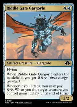 Riddle Gate Gargoyle - Foil - Modern Horizons 3 #0201 MTG Magic The Gathering - Image 1