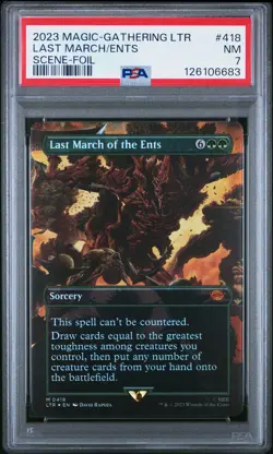 2023 SCENE-FOIL #418 LAST MARCH OF THE ENTS PSA 7 - Image 1