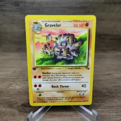 Graveler 1st Edition Fossil Pokemon Card Uncommon 37/62 WOTC - NM Near Mint - Image 1