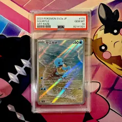 PSA 10 Squirtle AR 170/165 SV2a Pokemon Card 151 - Pokemon Card Japanese 2023 - Image 1