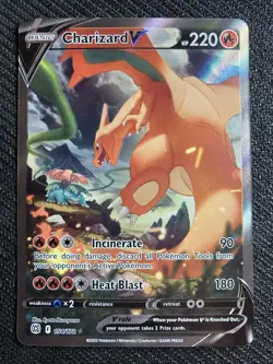 Pokemon SWSH9 Brilliant Stars Charizard V ALT FULL ART 154/172 Holo NM-LP - Image 1