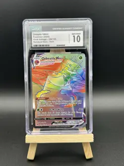 Pokemon SWSH Vivid Voltage Secret #186 FA Orbeetle Vmax Rainbow CGC 10 = PSA - Image 1