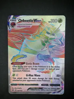 Orbeetle VMAX - 186/185 - Pokemon Vivid Voltage - Rainbow Rare - NM/Pack Fresh - Image 1