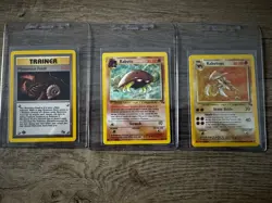 1999 Pokemon Fossil Raw Ungraded Kabutops, Kabuto, 1st Edition Mysterious Fossil - Image 1