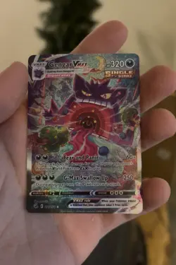 Pokemon Gengar VMAX Alternate Art Secret Rare Fusion Strike Holo 271/264 - Image 1