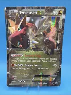 POKEMON Tyrantrum EX (XY70) HOLO FOIL BLACK STAR PROMO (Jumbo/Oversized Size) HP - Image 1