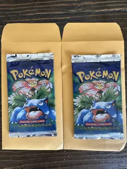 2x Guaranteed Heavy Pokemon Base Set Booster Packs 9781575306032 - Image 1