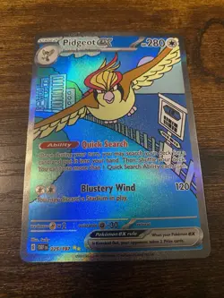 Pokemon Pidgeot ex 225/197 Holo Special Illustration Rare Obsidian Flames - Image 1