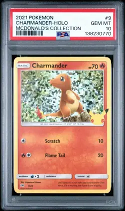 2021 Pokemon McDonald’s 9 Charmander Holo PSA 10 - Image 1