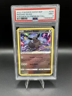 2022 POKEMON SWSH BLACK STAR PROMO #230 RADIANT EEVEE PSA 9 - Image 1
