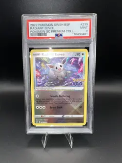 2022 POKEMON SWSH BLACK STAR PROMO #230 RADIANT EEVEE PSA 9 - Image 3