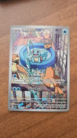 2024 Pokemon Stellar Crown Illustration Rare #148 Squirtle - Image 1