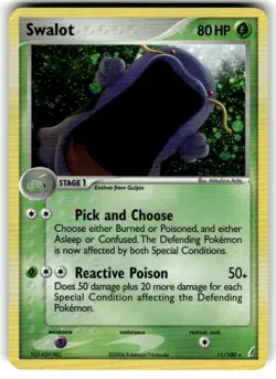 Pokemon TCG - Swalot 11/100 EX Crystal Guardians Vintage Rare Holo LP - Image 1
