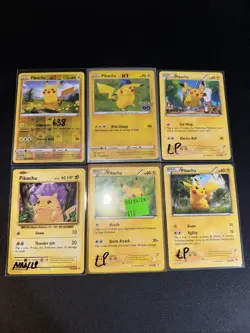 Pokemon Pikachu Lot of 6 Generations, Roaring Skies, Breakthrough, Evolutions - Image 1
