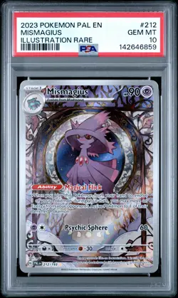 2023 POKEMON PAL EN-PALDEA EVOLVED ILLUSTRATION RARE #212 MISMAGIUS PSA 10 - Image 1