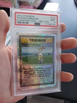 Pokemon Breeder 102/110 Reverse Holo Legendary Collection PSA 9 Mint Foil Rare - Image 1