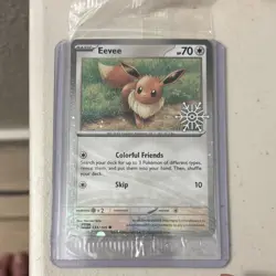 Eevee 133/165 Holiday Calendar Promo Snowflake Stamped SEALED Pokemon TCG - Image 2