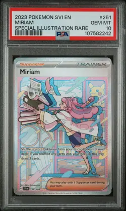 2023 POKEMON SVI EN-SCARLET & VIOLET SPECIAL ILLUSTRATION RARE MIRIAM PSA 10 - Image 1