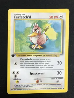 Pokemon Farfetch'd 27/102 Set Base Prima Edizione Wizards ITA Carte Vintage - Image 1