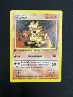 Pokemon Magmar 36/102 Set Base Prima Edizione Wizards ITA Carte Vintage - Image 1