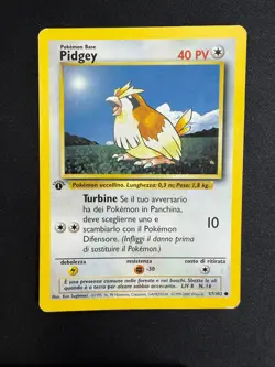 Pokemon Pidgey 57/102 Set Base Prima Edizione Wizards ITA Carte Vintage - Image 1