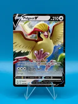 Pokemon TCG 2022 Pidgeot V 137/196 Lost Origin Holo Ultra Rare NM - Image 1