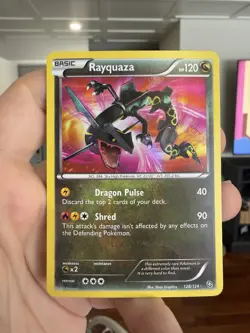 Rayquaza 128/124 - Pokemon TCG Dragons Exalted SECRET RARE Shiny - LP - Image 1
