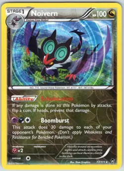 Noivern 77/111 Holo Rare Furious Fists Pokemon Reverse Holo NM - Image 1
