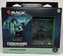 Magic The Gathering MTG Duskmourn Commander Deck-Death Toll (Golgsri)-100 Cards - Image 1