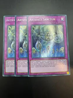 YUGIOH ARTIFACT SANCTUM SECRET RARE 1ST NM BLLR-EN080 x3 PLAYSET - Image 1