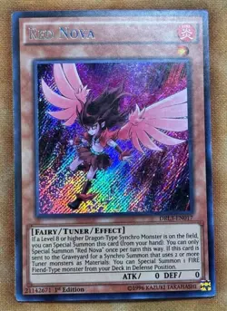 Yugioh Red Nova DRL3-EN017 Secret Rare 1st Ed NM - Image 1