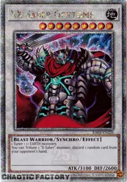 YUGIOH RA03-EN226 XX-Saber Gottoms Quarter Century Secret Rare 1st Edition NM - Image 1