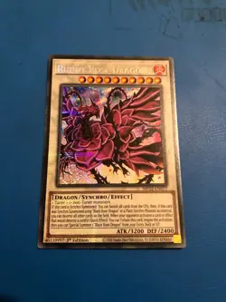 YUGIOH Secret Rare Ruddy Rose Dragon MP22-EN077 1st Edition - Image 1
