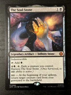 MtG Spider-Man, The Soul Stone NM #0066 Magic The gathering Mythic Artifact - Image 1