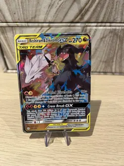 Reshiram & Zekrom GX Holo Card 157/236 Sm-Cosmic Eclipse NM/M Condition - Image 1