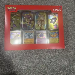 Pokemon TCG 151 Mini Tins 4 Pack + 4 Promos 💎SEALED💎 Sams Club Exclusive NEW - Image 1