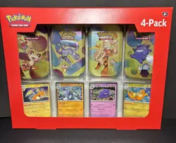 Pokemon TCG 151 Mini Tins 4 Pack + 4 Promos 💎SEALED💎 Sams Club Exclusive NEW - Image 1