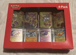 Pokemon TCG 151 Mini Tins 4 Pack + 4 Promos NIB Sealed Sams Club Exclusive NEW - Image 1