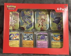 Pokemon TCG 151 Mini Tins 4 Pack + 4 Promos NIB Sealed Sams Club Exclusive NEW - Image 1