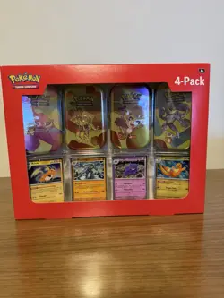 Pokemon TCG 151 Mini Tins 4 Pack + 4 Promos - SEALED - Sams Club Exclusive NEW - Image 1